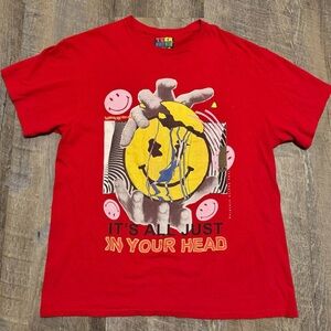 Teen Hearts Smiley Face T-Shirt Mens Size L